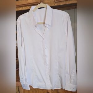 Elegant White Women's Button Down Shirt
